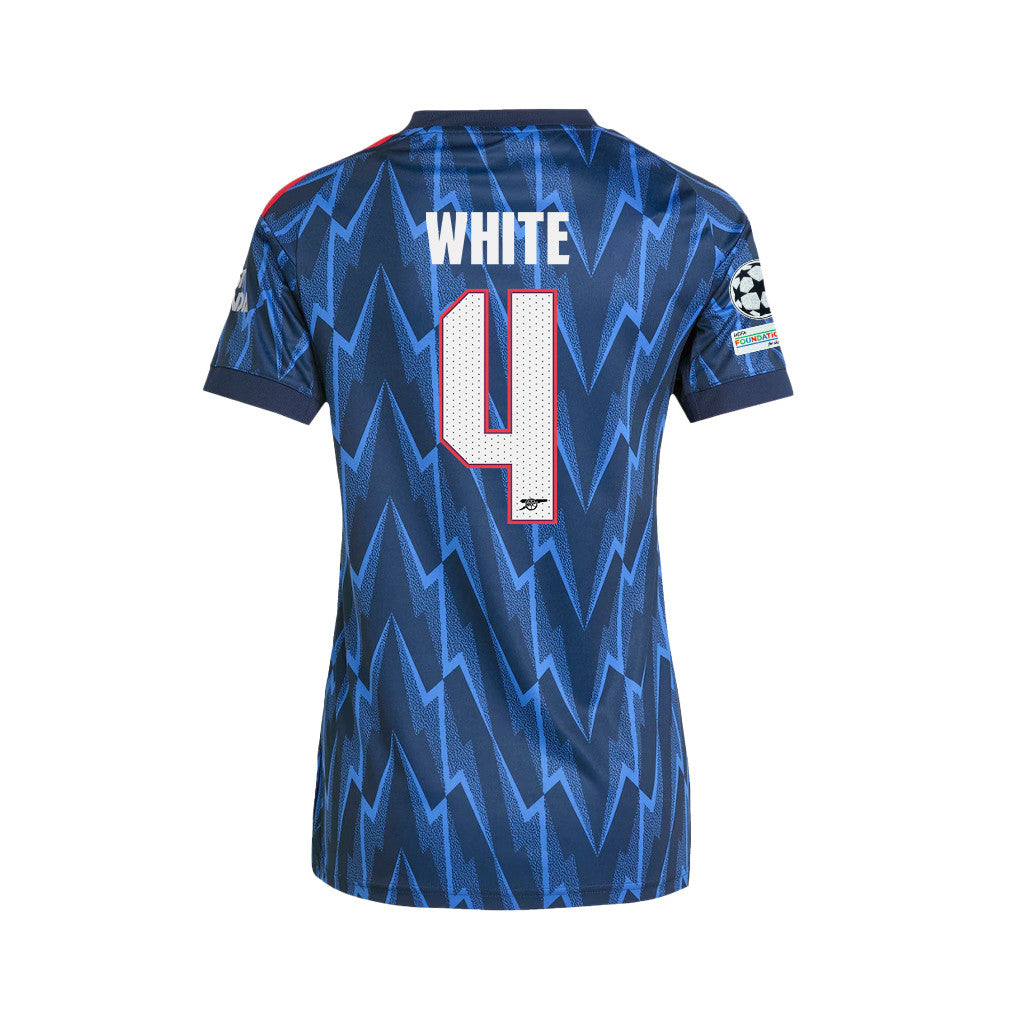 Ben White 4 Arsenal 25/26 Final Match Details Edition Away Jersey - Women, Navy