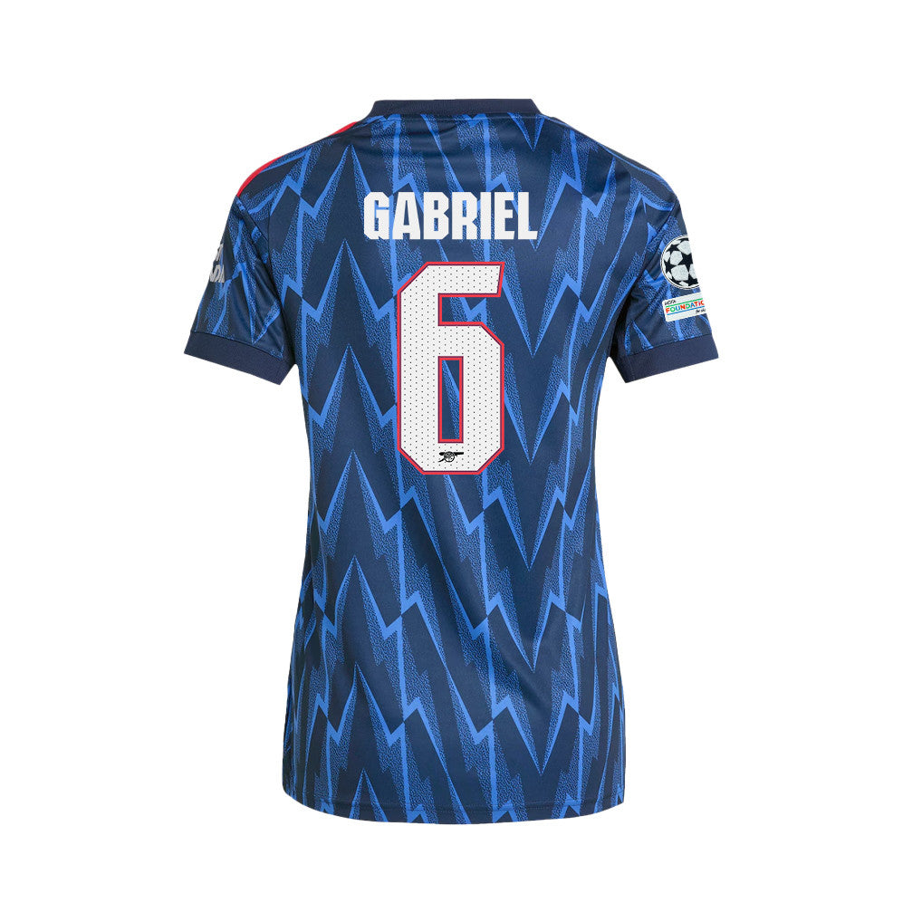 Gabriel Magalhães 6 Arsenal 25/26 Final Match Details Edition Away Jersey - Women, Navy