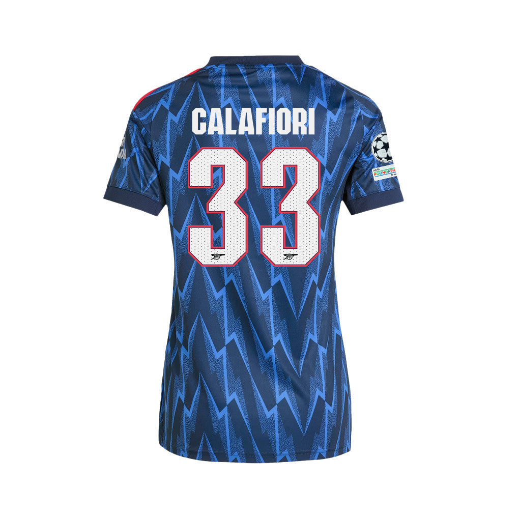 Riccardo Calafiori 33 Arsenal 25/26 Final Match Details Edition Away Jersey - Women, Navy