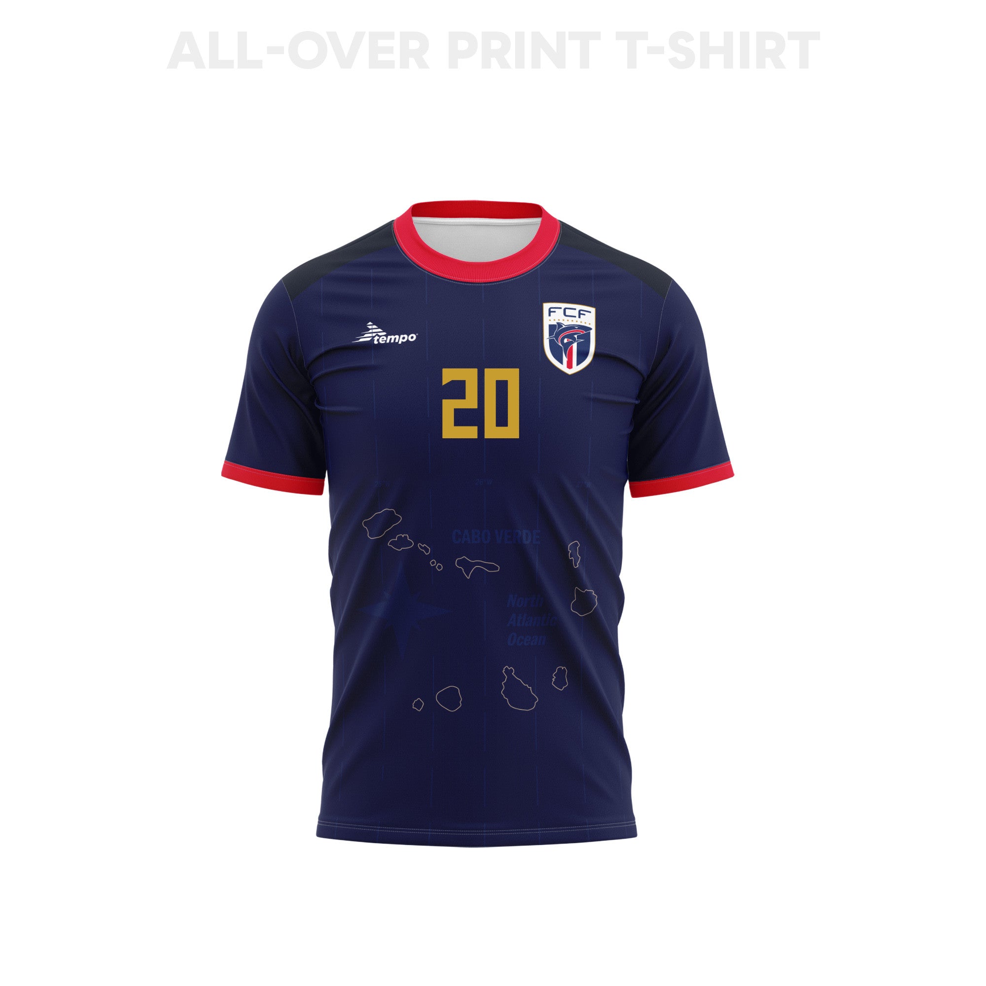Ryan Mendes 20 Cape Verde 2026 Youth Home 3D T-shirt Fully Printed – Navy