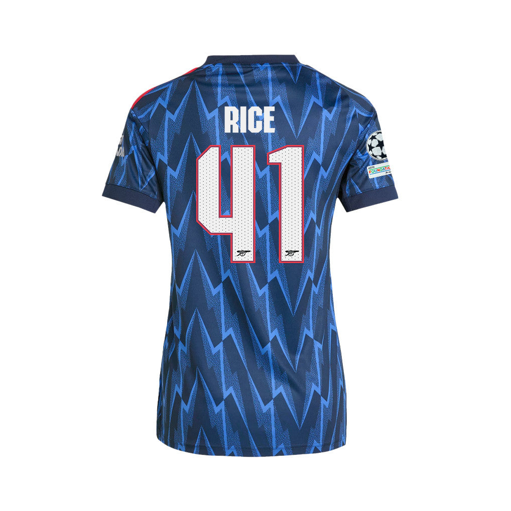Declan Rice 41 Arsenal 25/26 Final Match Details Edition Away Jersey - Women, Navy