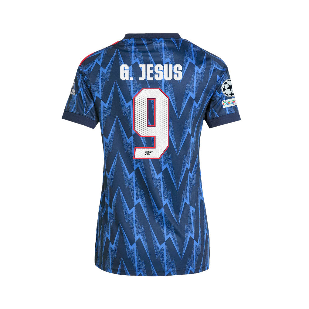 Gabriel Jesus 9 Arsenal 25/26 Final Match Details Edition Away Jersey - Women, Navy