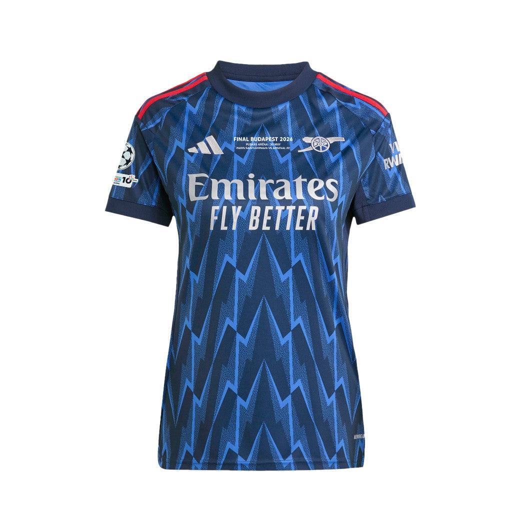 Gabriel Martinelli 11 Arsenal 25/26 Final Match Details Edition Away Jersey - Women, Navy