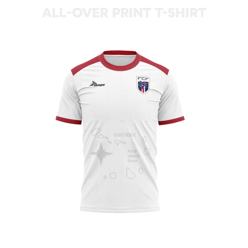 Cape Verde 2026 Youth Away 3D T-shirt Fully Printed – White
