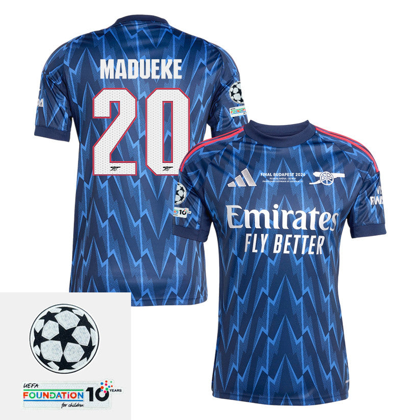 Noni Madueke 20 Arsenal 25/26 Away Jersey – Final Match Details Edition, Navy