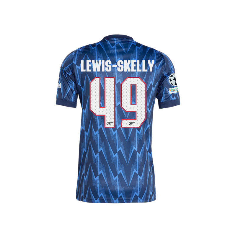 Myles Lewis-Skelly 49 Arsenal 25/26 Away Jersey – Final Match Details Edition, Navy