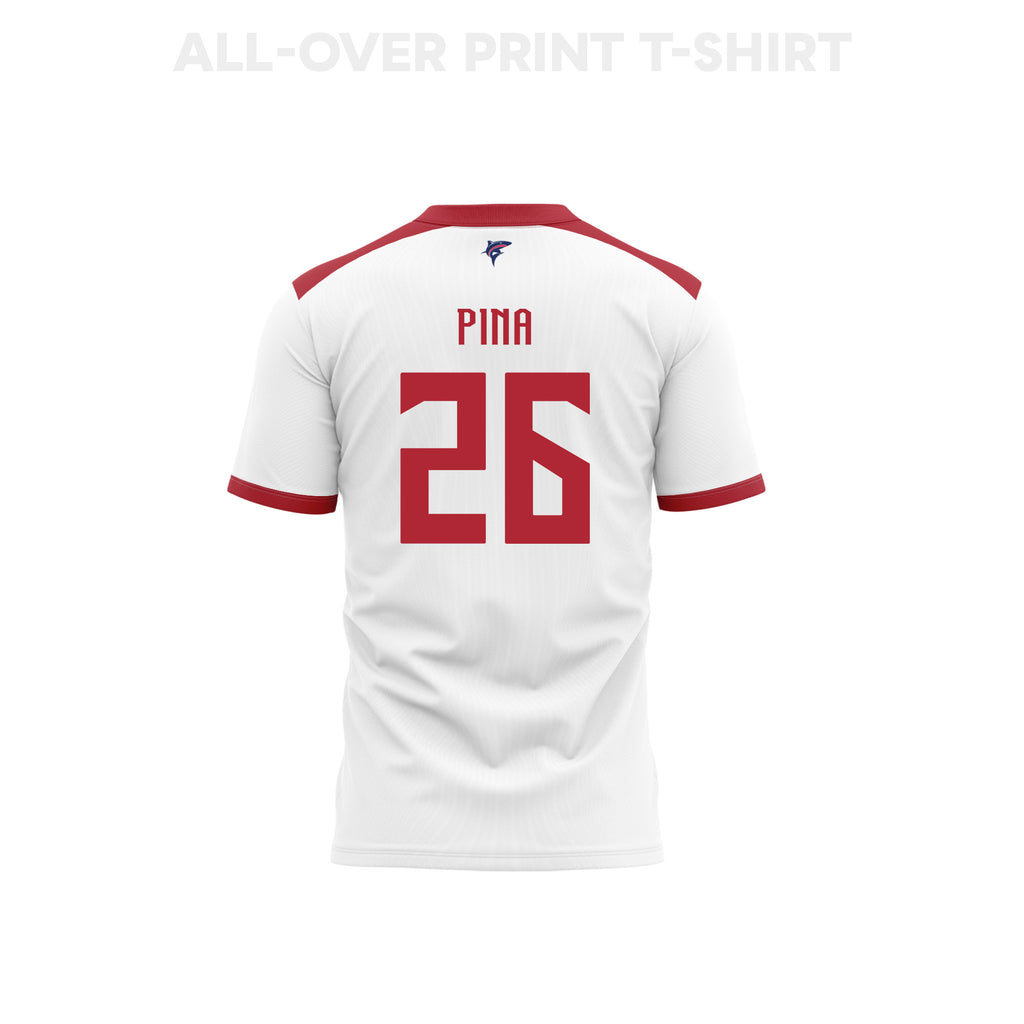 Kevin Pina 26 Cape Verde 2026 Youth Away 3D T-shirt Fully Printed – White