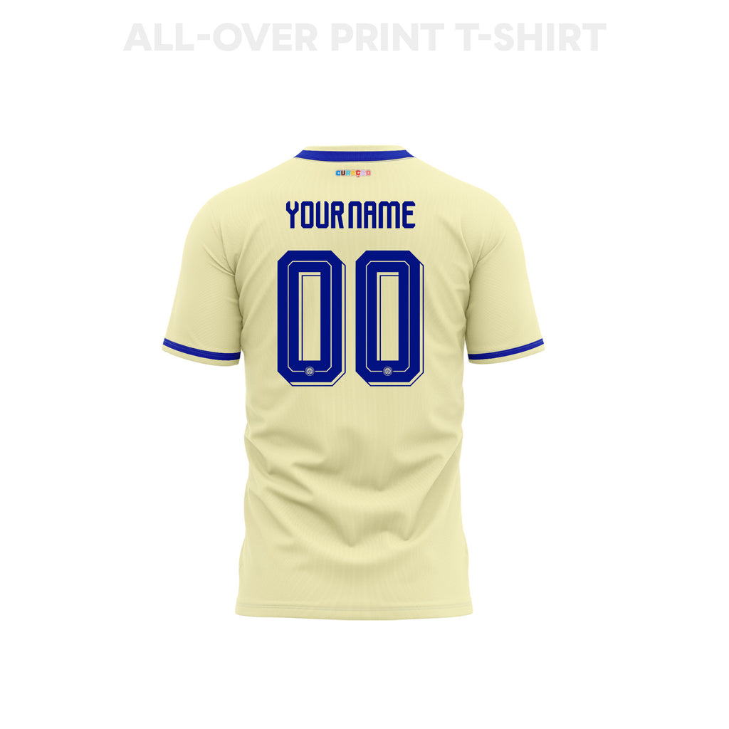 Curaçao 2026 Personalized Youth Away 3D T-shirt Fully Printed – Light Yellow