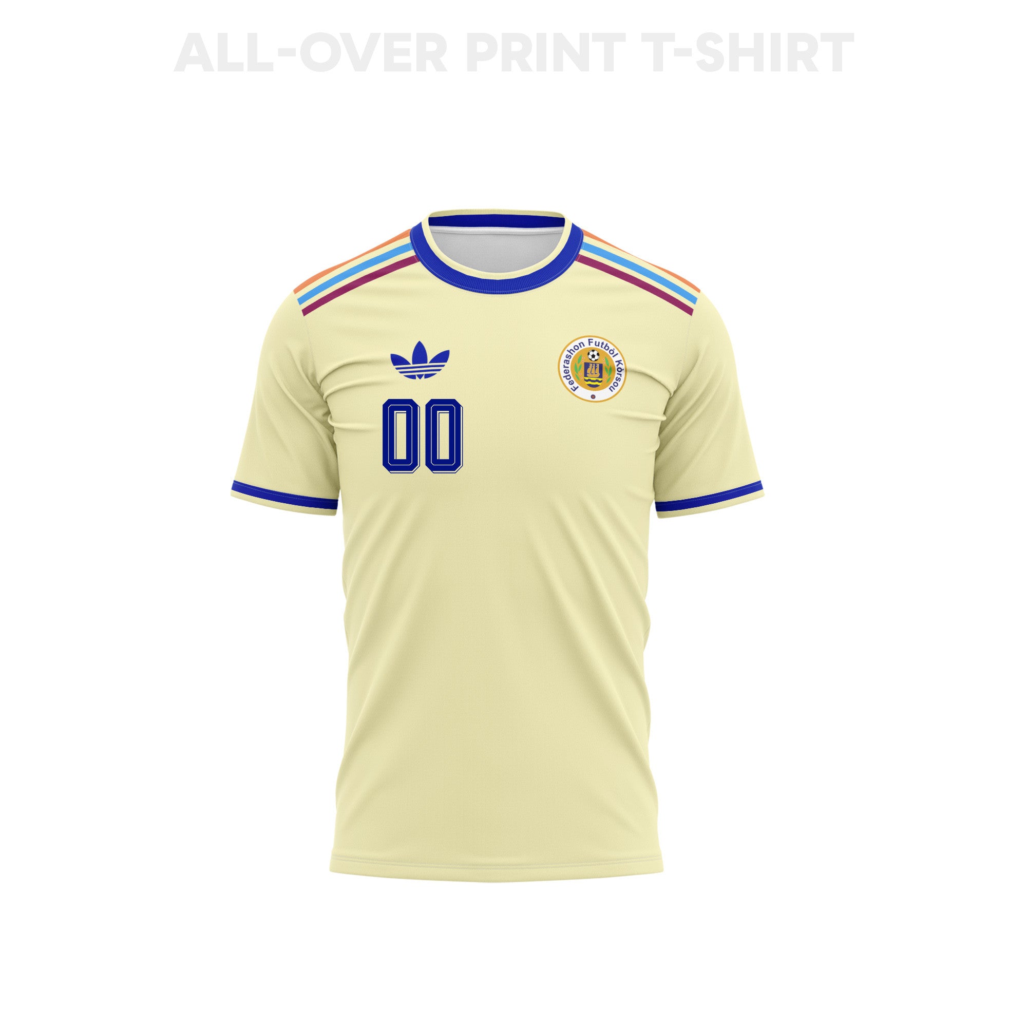 Curaçao 2026 Personalized Away 3D T-Shirt Fully Printed – Unisex, Light Yellow