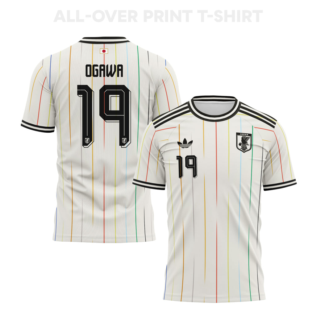 Koki Ogawa 19 Japan 2026 Away 3D T-Shirt Fully Printed – Unisex, White