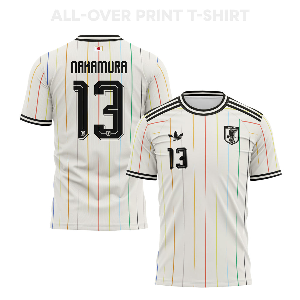 Keito Nakamura 13 Japan 2026 Away 3D T-Shirt Fully Printed – Unisex, White