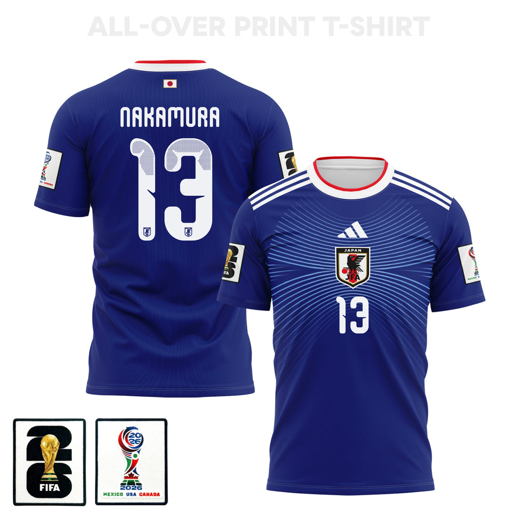 Keito Nakamura 13 Japan 2026 Home 3D T-Shirt Fully Printed – Unisex, Blue