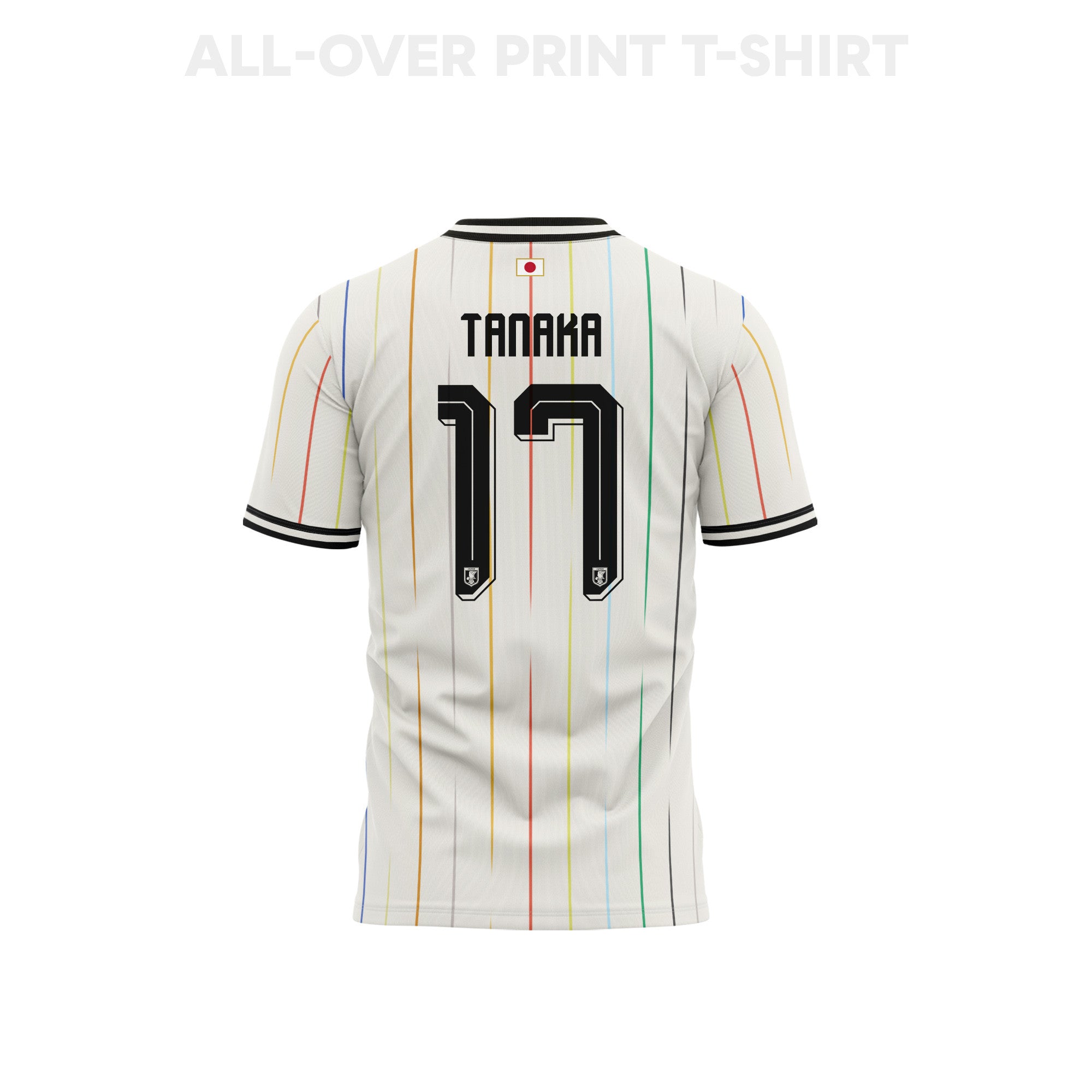 Ao Tanaka 17 Japan 2026 Youth Away 3D T-shirt Fully Printed – White