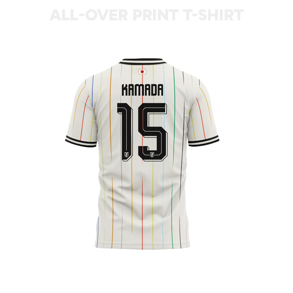 Daichi Kamada 15 Japan 2026 Youth Away 3D T-shirt Fully Printed – White