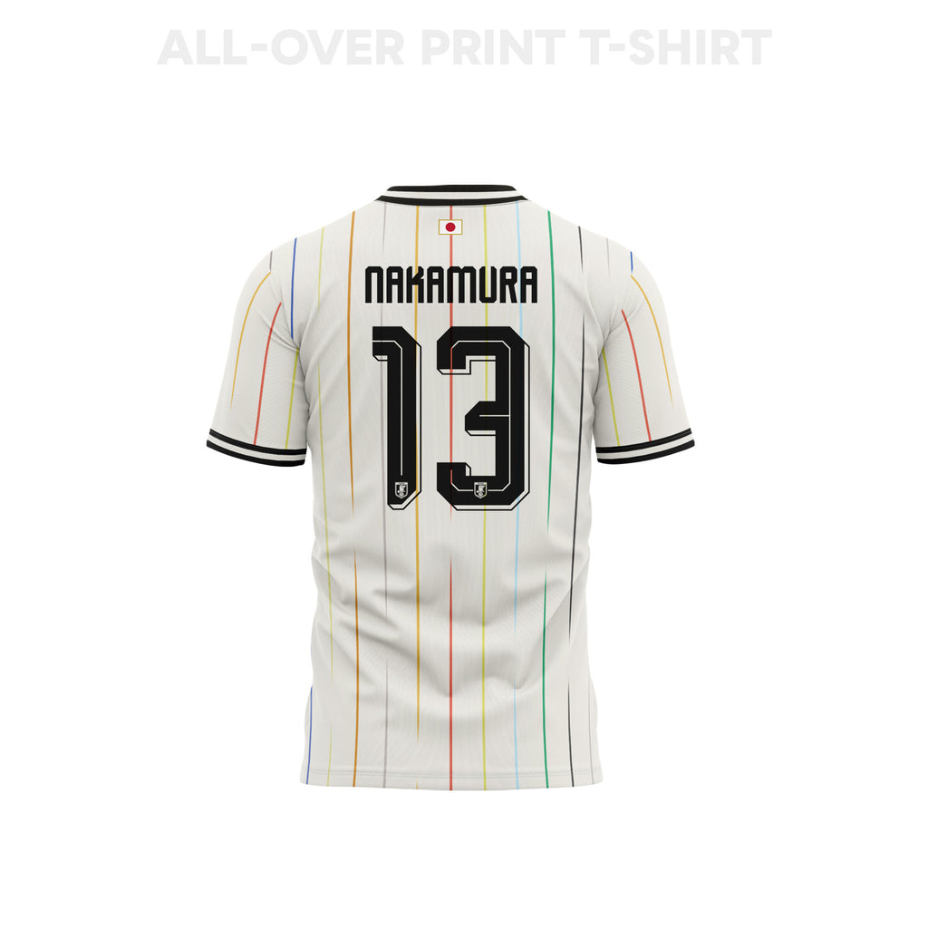 Keito Nakamura 13 Japan 2026 Youth Away 3D T-shirt Fully Printed – White