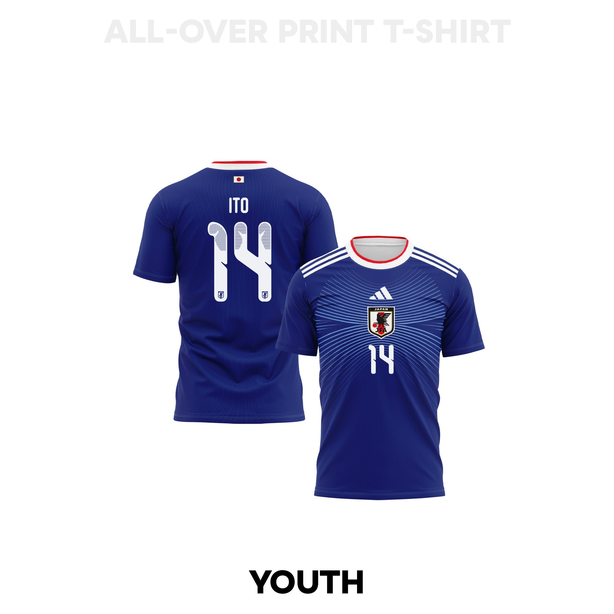Junya Ito 14 Japan 2026 Youth Home 3D T-shirt Fully Printed – Blue