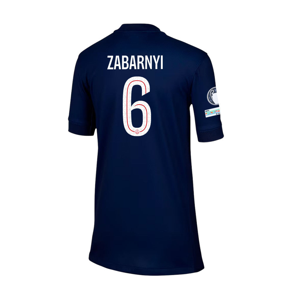 Illia Zabarnyi 6 Paris Saint-Germain 2025/26 Final Match Detail Home Jersey – YOUTH, Navy