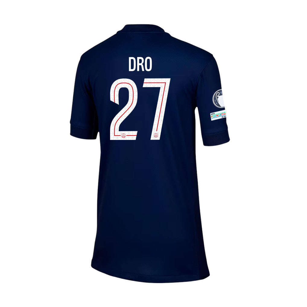 Dro Fernández 27 Paris Saint-Germain 2025/26 Final Match Detail Home Jersey – YOUTH, Navy