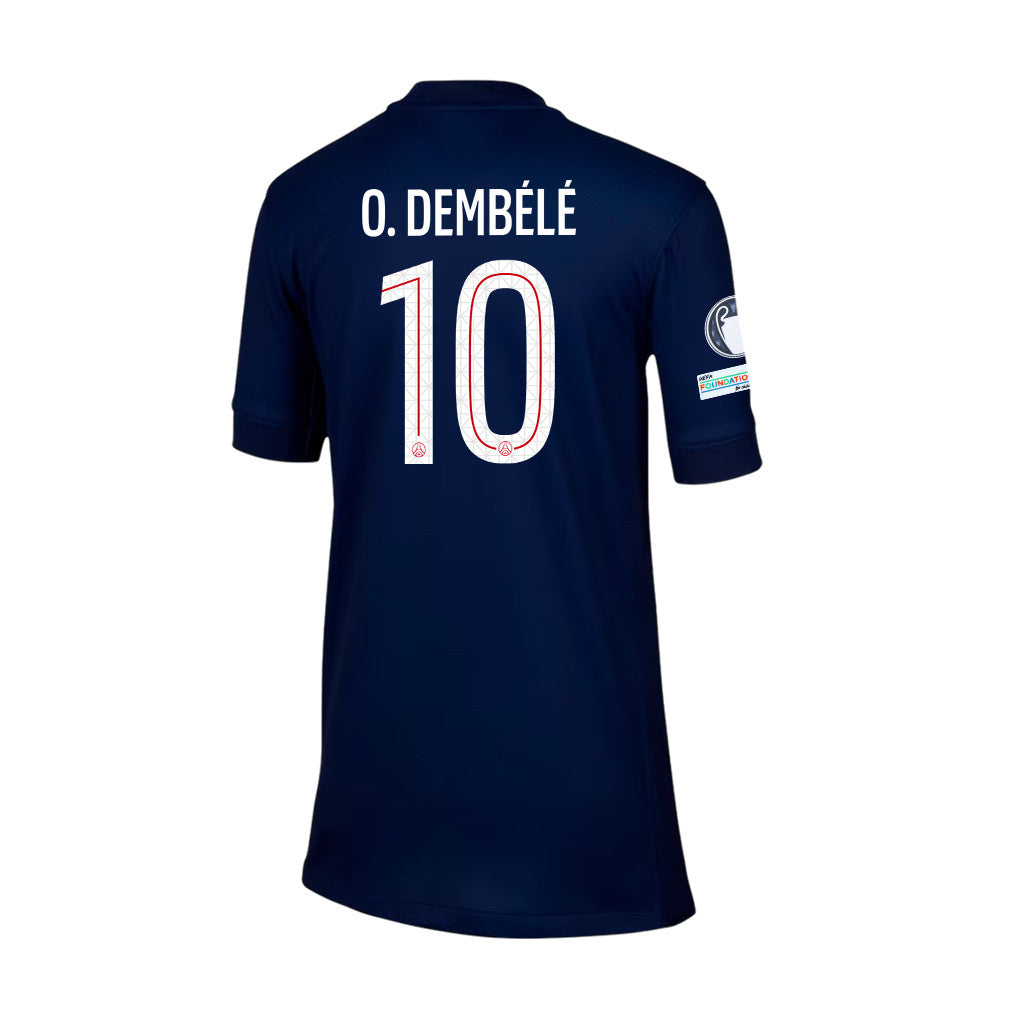 Ousmane Dembélé 10 Paris Saint-Germain 2025/26 Final Match Detail Home Jersey – YOUTH, Navy