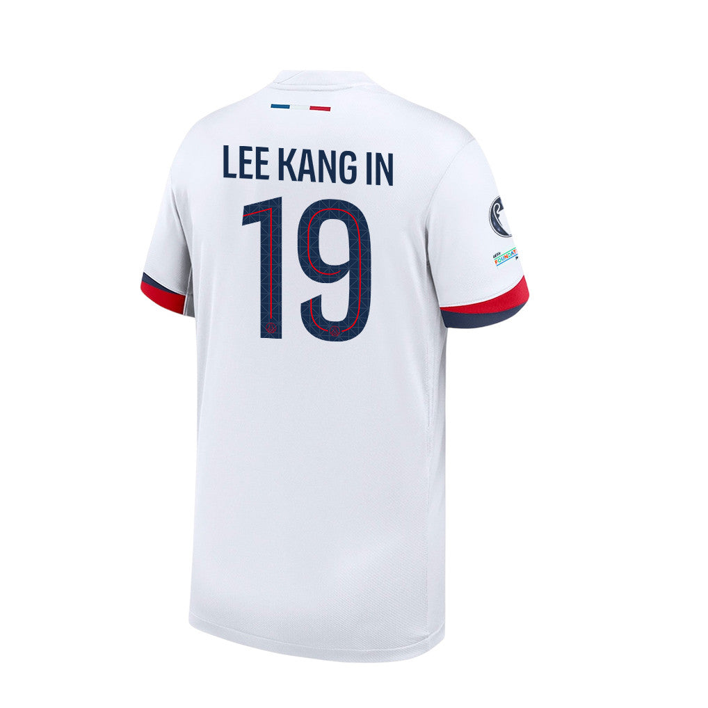 Kang-in Lee 19 Paris Saint-Germain 2025/26 Final Match Detail Away Jersey – YOUTH, White