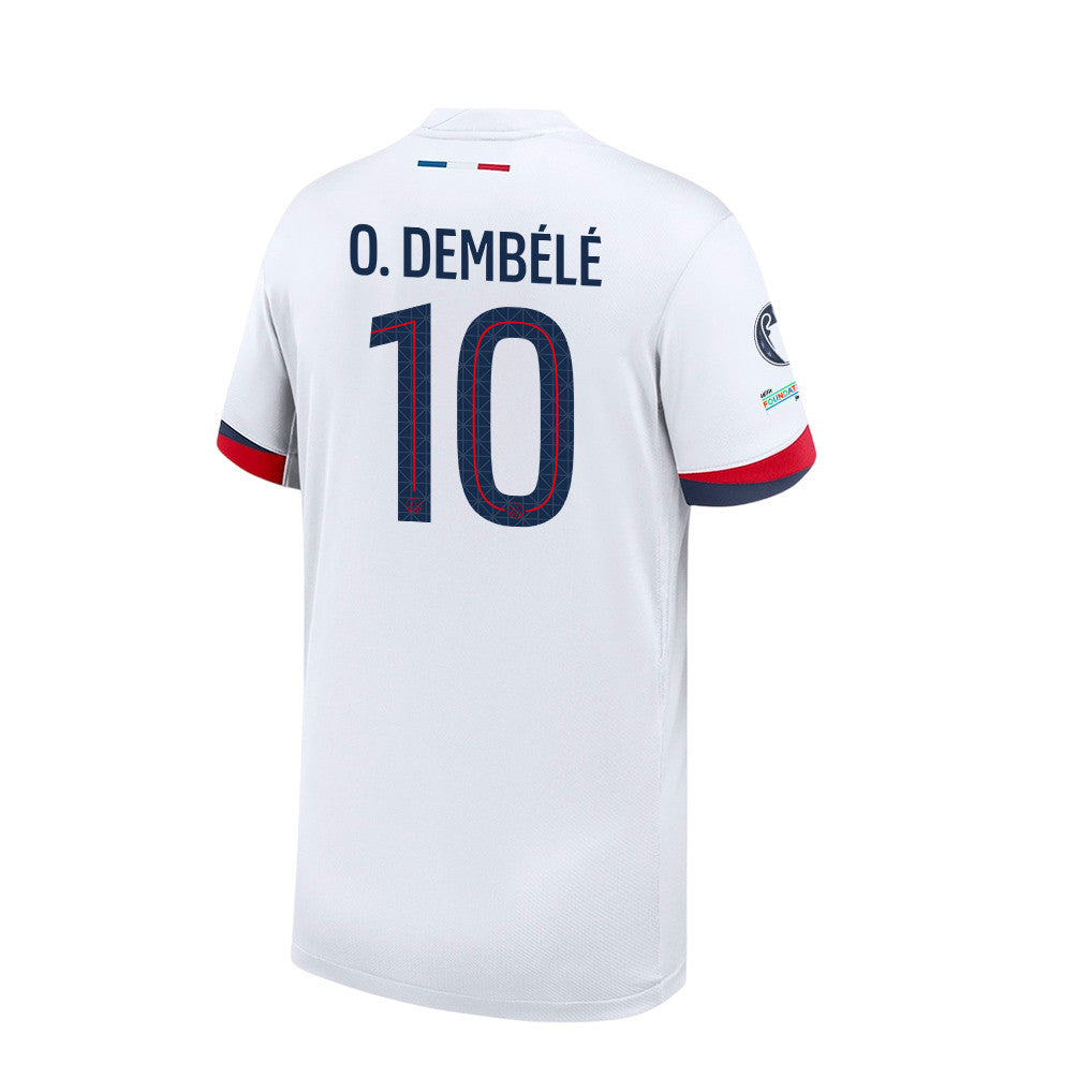 Ousmane Dembélé 10 Paris Saint-Germain 2025/26 Final Match Detail Away Jersey – YOUTH, White