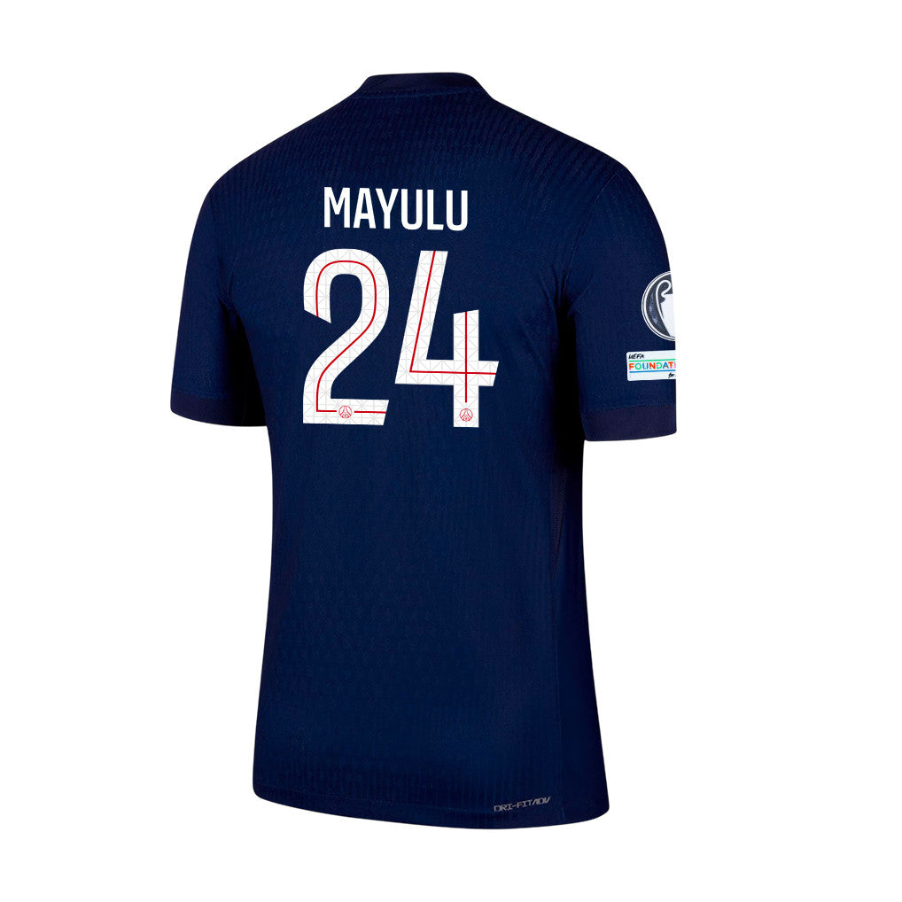 Senny Mayulu 24 Paris Saint-Germain 25/26 Final Match Detail Home Jersey – Men, Navy