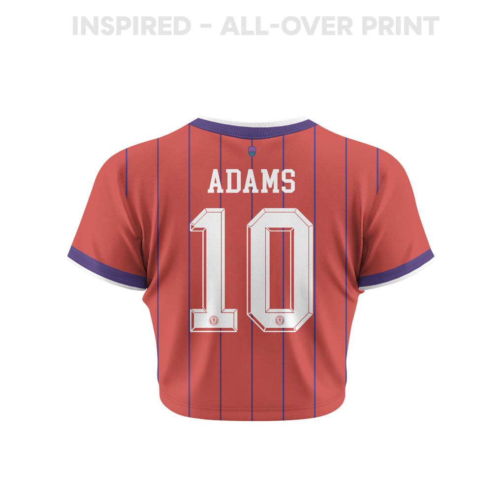 Che Adams 10 Scotland 2026 Women's Away All-Over Print Cropped Jersey - Red