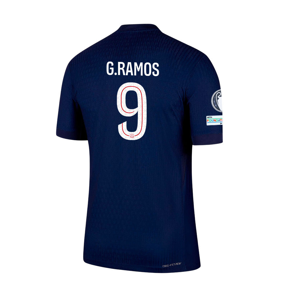 Gonçalo Ramos 9 Paris Saint-Germain 25/26 Final Match Detail Home Jersey – Men, Navy