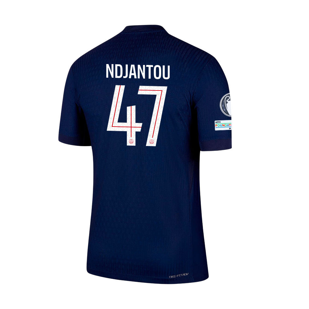 Quentin Ndjantou 47 Paris Saint-Germain 25/26 Final Match Detail Home Jersey – Men, Navy