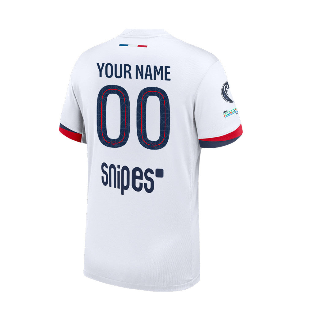 Paris Saint-Germain 25/26 Final Match Detail Custom Name Away Jersey – Men, White