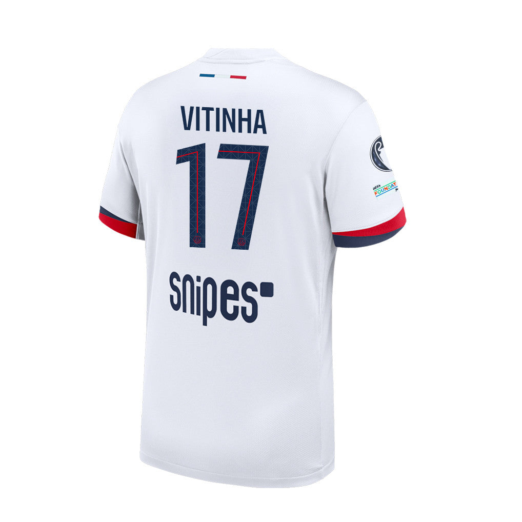 Vitinha 17 Paris Saint-Germain 25/26 Final Match Detail Away Jersey – Men, White