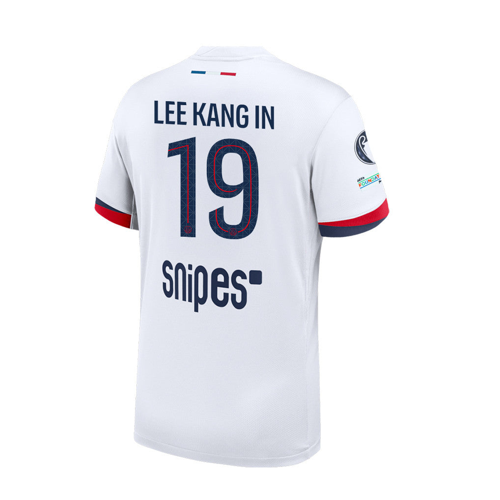 Kang-in Lee 19 Paris Saint-Germain 25/26 Final Match Detail Away Jersey – Men, White