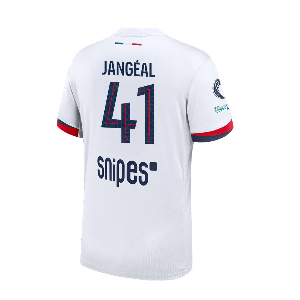 Mathis Jangeal 41 Paris Saint-Germain 25/26 Final Match Detail Away Jersey – Men, White