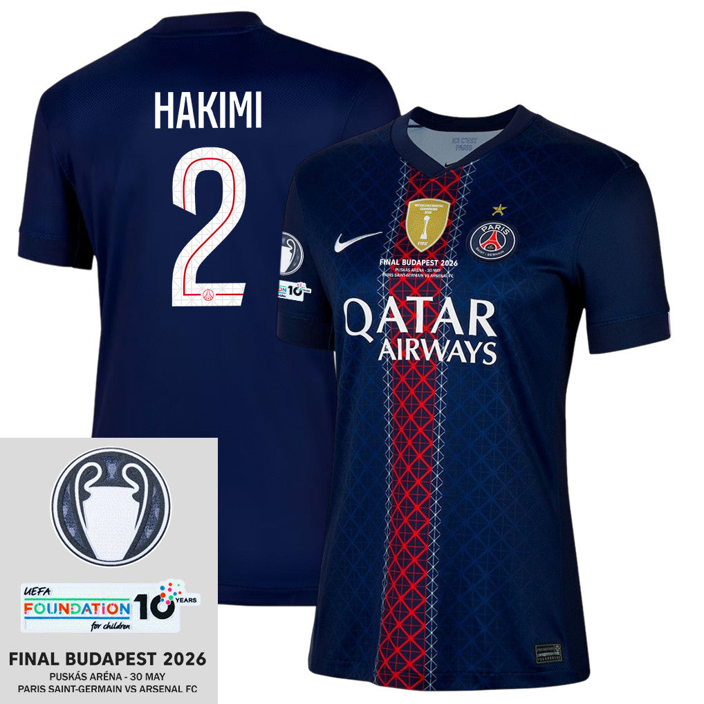 Achraf Hakimi 2 Paris Saint-Germain 25/26 Final Match Details Edition Home Jersey - Women, Navy