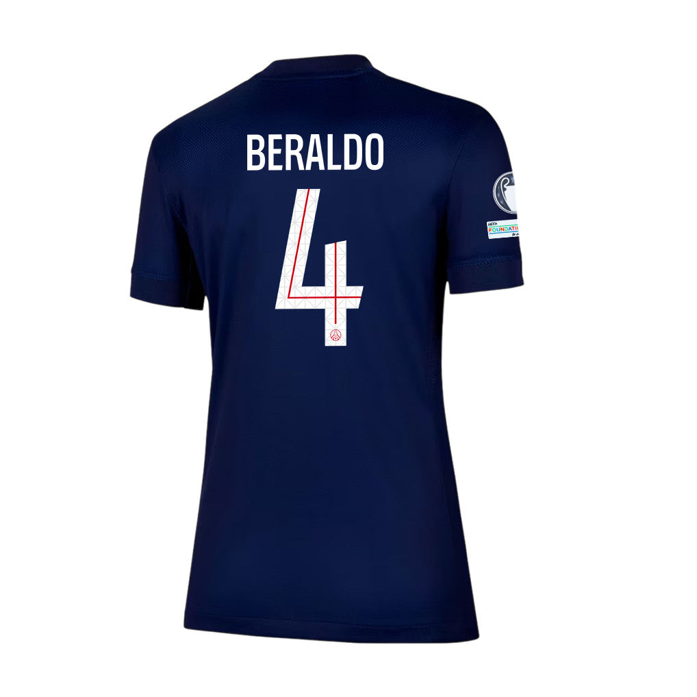Lucas Beraldo 4 Paris Saint-Germain 25/26 Final Match Details Edition Home Jersey - Women, Navy