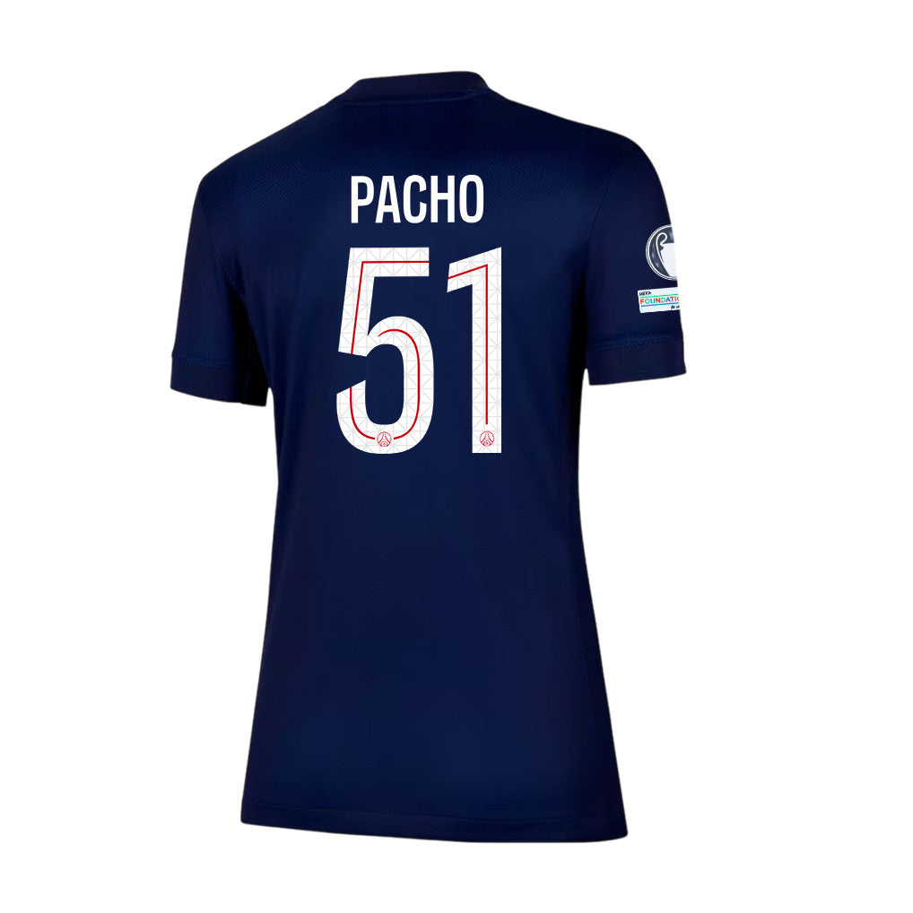Willian Pacho 51 Paris Saint-Germain 25/26 Final Match Details Edition Home Jersey - Women, Navy