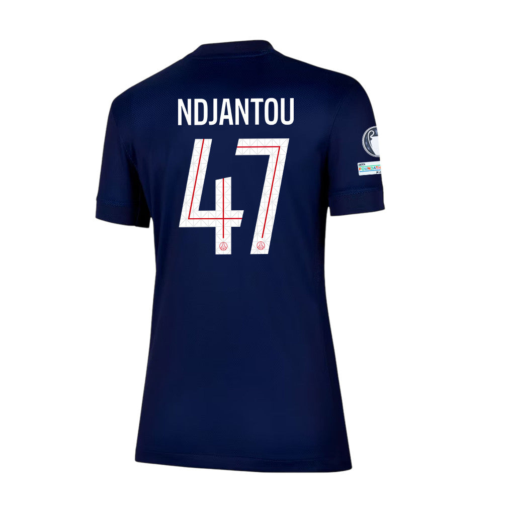 Quentin Ndjantou 47 Paris Saint-Germain 25/26 Final Match Details Edition Home Jersey - Women, Navy