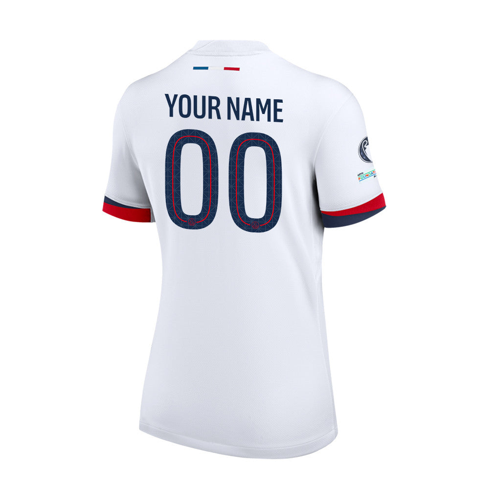 Paris Saint-Germain 25/26 Final Match Details Edition Custom Name Away Jersey - Women, White