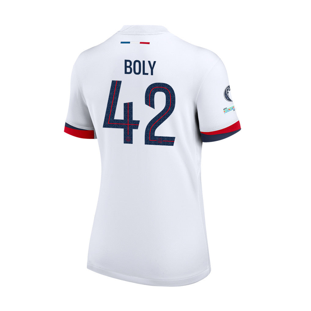 David Boly 42 Paris Saint-Germain 25/26 Final Match Details Edition Away Jersey - Women, White