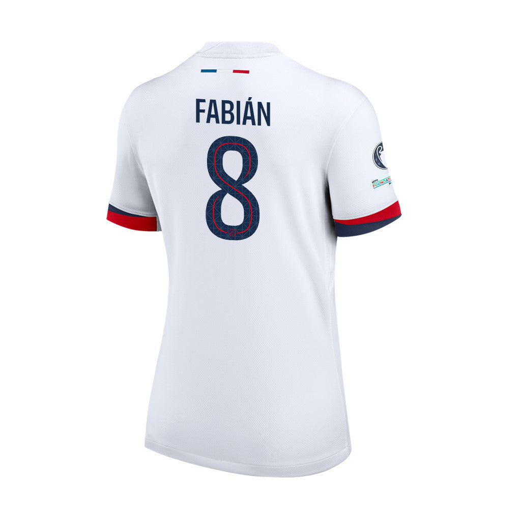 Fabián Ruiz 8 Paris Saint-Germain 25/26 Final Match Details Edition Away Jersey - Women, White