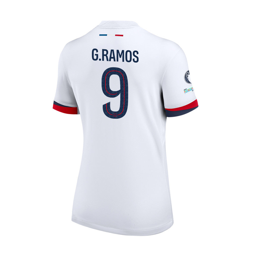 Gonçalo Ramos 9 Paris Saint-Germain 25/26 Final Match Details Edition Away Jersey - Women, White