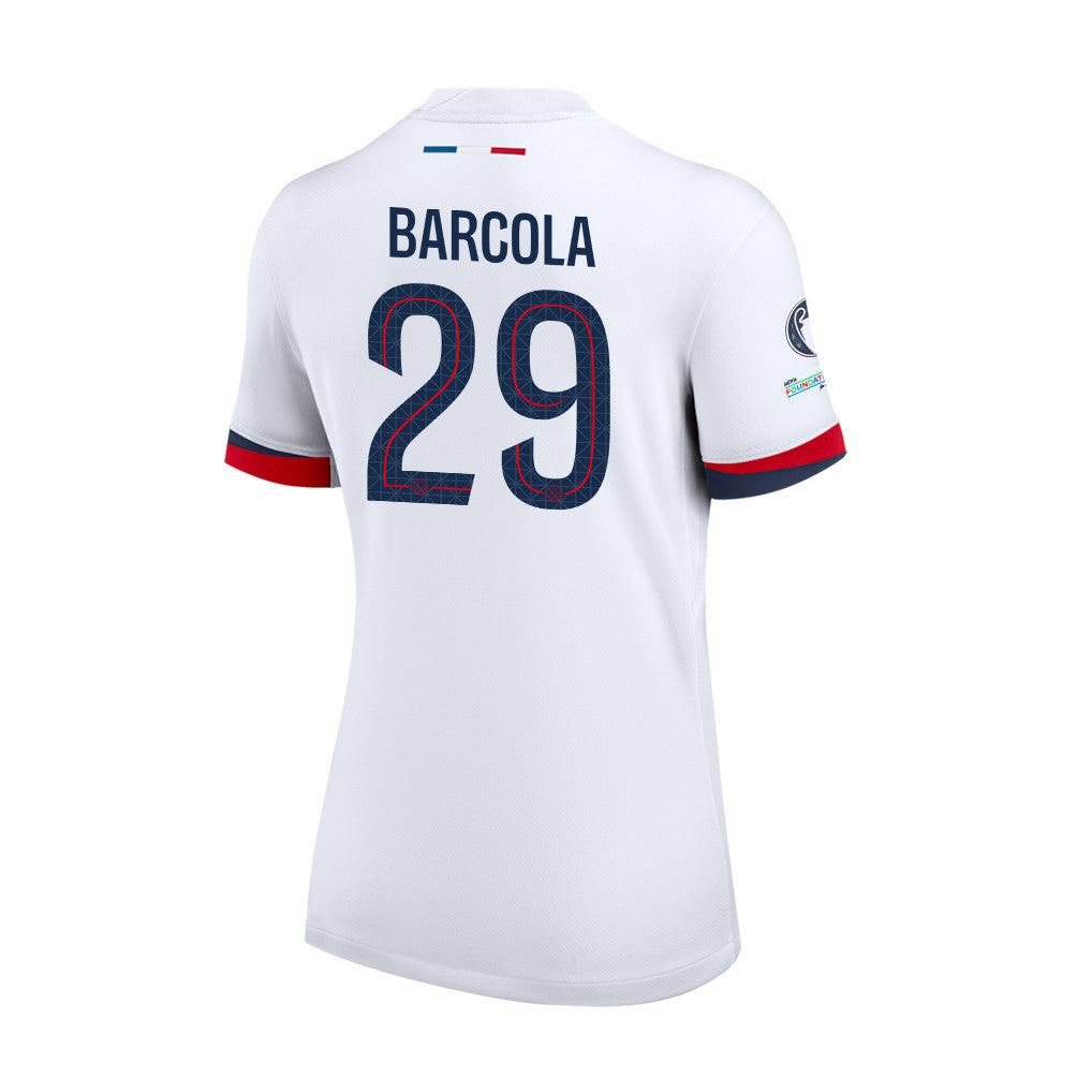 Bradley Barcola 29 Paris Saint-Germain 25/26 Final Match Details Edition Away Jersey - Women, White