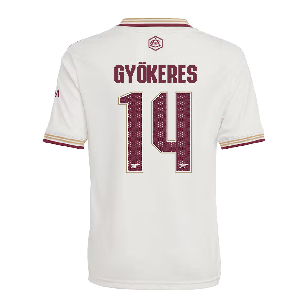 Viktor Gyökeres 14 Arsenal 25/26 Third YOUTH Jersey - White