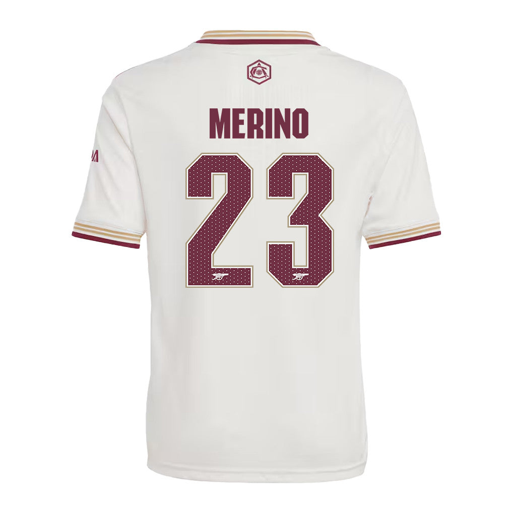 Mikel Merino 23 Arsenal 25/26 Third YOUTH Jersey - White