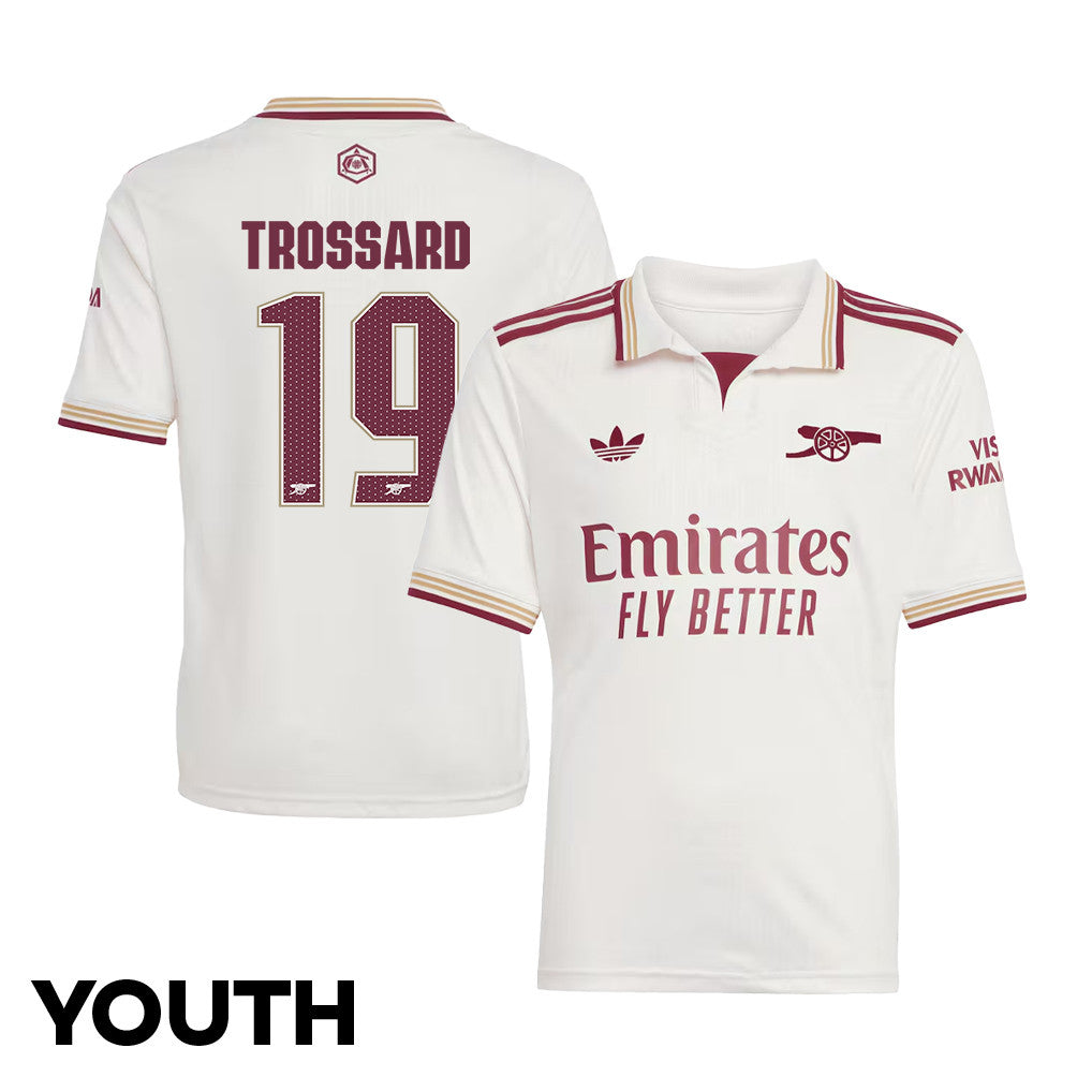 Leandro Trossard 19 Arsenal 25/26 Third YOUTH Jersey - White
