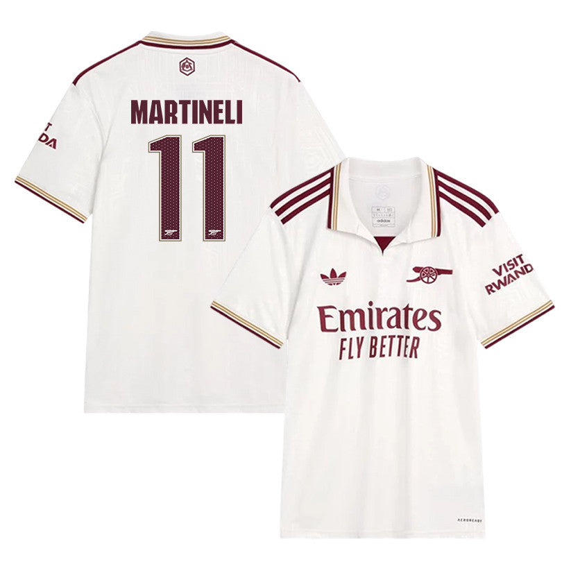 Gabriel Martinelli 11 Arsenal 25/26 Third Men Jersey - White