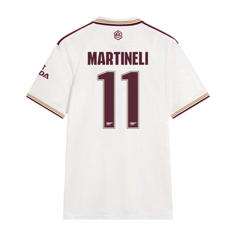 Gabriel Martinelli 11 Arsenal 25/26 Third Men Jersey - White