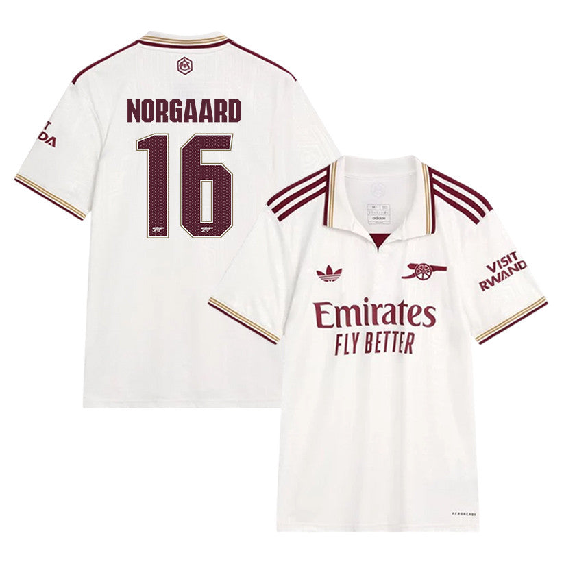 Christian Nørgaard 16 Arsenal 25/26 Third Men Jersey - White