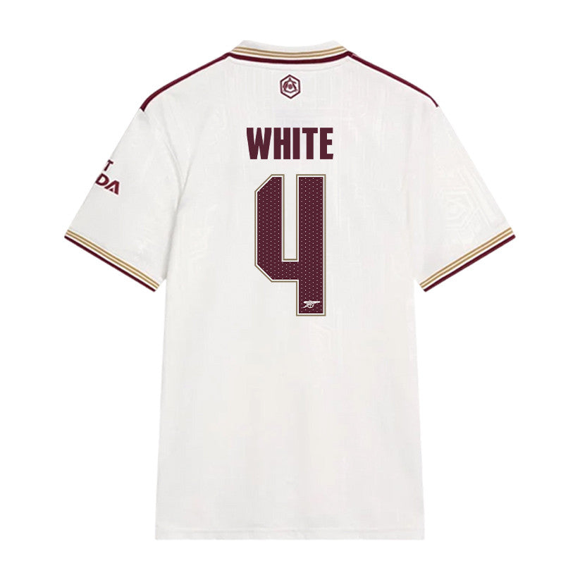 Ben White 4 Arsenal 25/26 Third Men Jersey - White