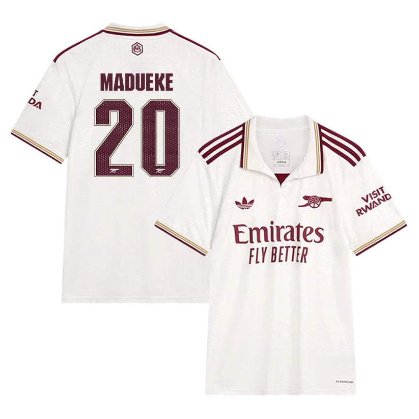 Noni Madueke 20 Arsenal 25/26 Third Men Jersey - White